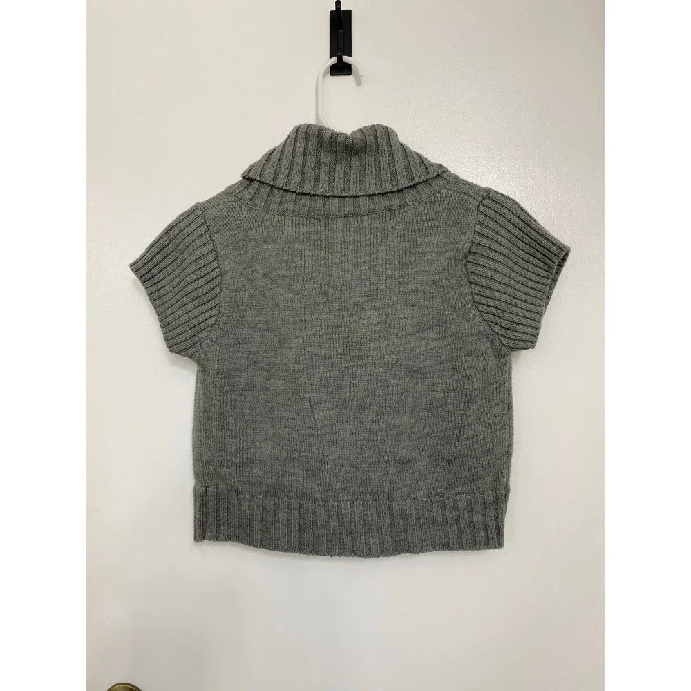 Charlotte Russe 90s Y2k Cableknit Turtleneck Short Sleeve Large Sweater